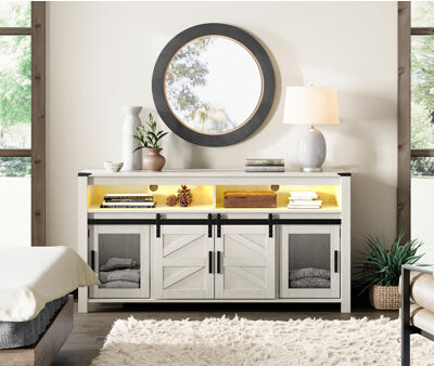Gracie Oaks Thullen 59'' W Storage Credenza