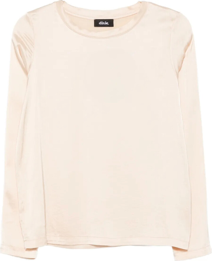 Dixie long-sleeve satin T-shirt