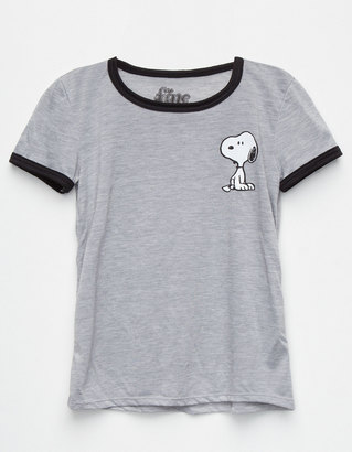 Mighty Fine Snoopy Girls Ringer Tee