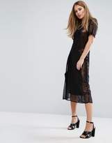 Thumbnail for your product : Warehouse Star Embroidered Mesh Dress