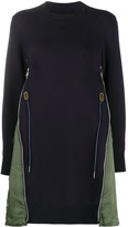 Thumbnail for your product : Sacai Gusset-Detail Sweatshirt Dress