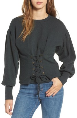 June & Hudson Women's Corset Sweatshirt