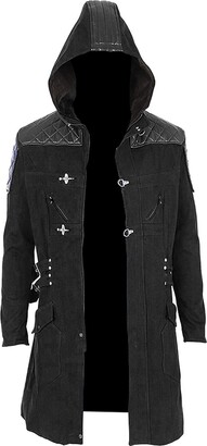 HiFacon Mens Devil May Cry Nero Blue Trench Cotton Coat Costume