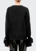 Thumbnail for your product : Alice + Olivia Leighton Relaxed Pullover with Tie Cuffs