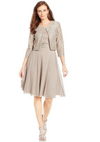 Thumbnail for your product : Jessica Howard Sleeveless Sequin Lace Dress and Jacket