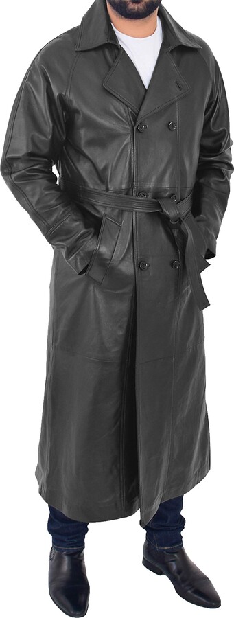 Double Ted Trench Overcoat Terry, Mens Full Length Raincoat Uk