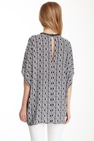 Thumbnail for your product : Cut25 Draped Leather Trim Blouse