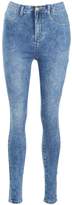 Thumbnail for your product : boohoo Tall Blue Acid Wash Jeggings