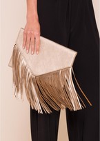 Thumbnail for your product : Missy Empire Lottie Gold Tassel Detail Envelope Clutch