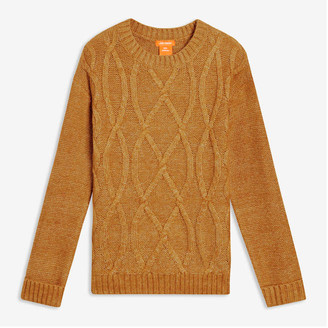Joe Fresh Kid Girls' Cable Knit Sweater, Mustard (Size M)