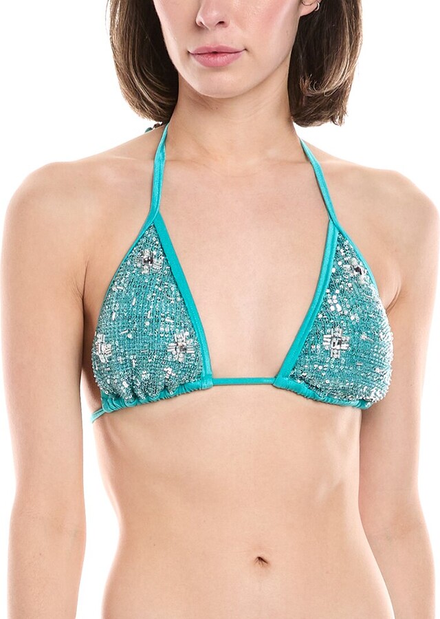 Patbo Embroidered Sequin Bikini Top