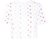 Thumbnail for your product : Lhd leaf-print cotton T-shirt
