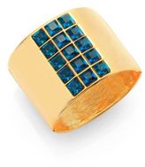 Thumbnail for your product : Kenneth Jay Lane Square-Cut Wide Hinged Cuff Bracelet