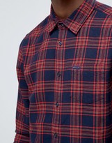 Thumbnail for your product : Jack Wills Salcombe Plaid Shirt In Regular Fit In Flannel Red/Navy