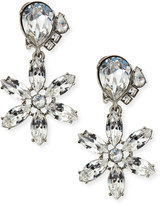 Thumbnail for your product : Oscar de la Renta Clear Multi-Crystal Clip-On Earrings