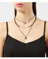 Thumbnail for your product : New Look Black Multi Layered Mini Pendant Necklace