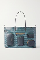 Thumbnail for your product : Anya Hindmarch I Am A Plastic Bag Xl Leather-trimmed Printed Recycled Coated-canvas Tote - Blue