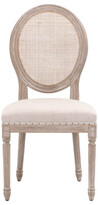 Thumbnail for your product : One Allium Way Viviers Linen King Louis Back Side Chair in Light Brown