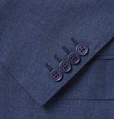 Thumbnail for your product : Canali Navy Slim-Fit Melange Wool Suit Jacket