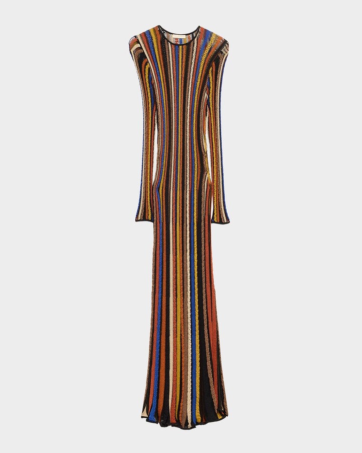 Ulla Johnson Albie Stripe Knit Long-Sleeve Dress