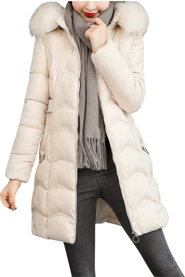 Fomino Warm Winter Coat Women's Quilted Coat Thick Cotton Jacket with