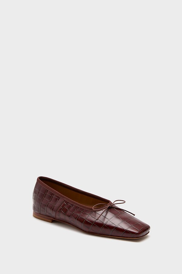 Chocolate Square Toe Ballerina