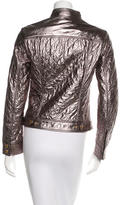 Thumbnail for your product : Dolce & Gabbana Leather Metallic Jacket