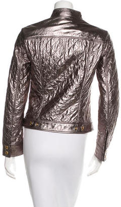 Dolce & Gabbana Leather Metallic Jacket