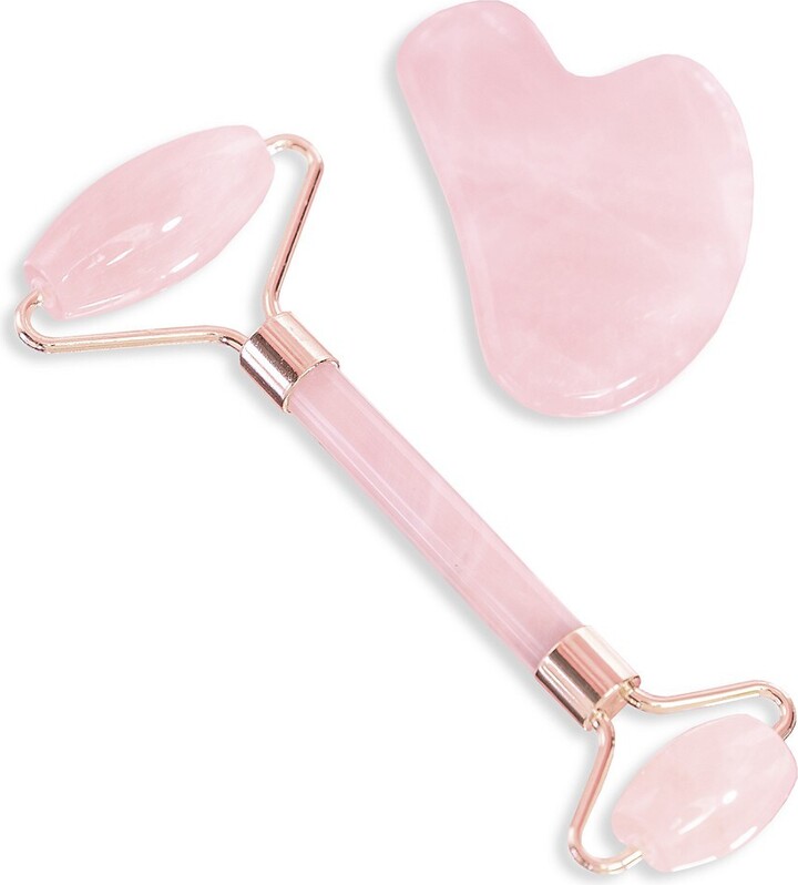 Jill & Ally 2Piece Rose Quartz Roller & Gua Sha Deluxe Set ShopStyle