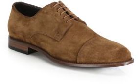 HUGO BOSS Calf Leather & Suede Derby Shoes