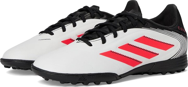 adidas Kids Copa Pure 3 League Turf Soccer Cleats (Little Kid/Big Kid) Kids Shoes White/Lucid Red/Black : 13.5 Little Kid M, Rubber