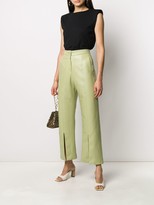 Thumbnail for your product : FEDERICA TOSI Padded Shoulder Round Neck Top