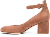 Thumbnail for your product : Gianvito Rossi Suede Ankle Strap Flats