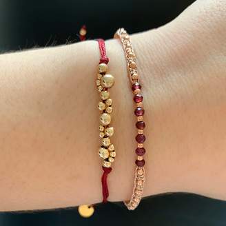 Bubble Hilo Bracelet In Gold And Burgundy