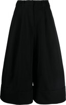 Wide-Leg Cropped Trousers 