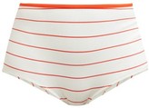 Thumbnail for your product : Solid & Striped The Brigitte Striped Bikini Briefs - White Stripe