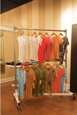 Quality Fabricators 36" W Heavy Duty Double Rail Garment Rack