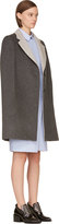 Thumbnail for your product : Richard Nicoll Grey Contrast Collar Revere Cape Coat