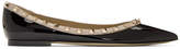 Thumbnail for your product : Valentino Black Garavani Patent Rockstud Ballerina Flats