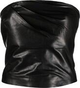 Davea leather cropped top 
