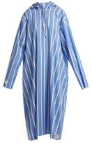 Thumbnail for your product : Vetements Oversized Striped Hooded Dress - Womens - Blue White