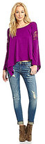 Thumbnail for your product : Chelsea & Violet Crochet-Sleeve Top