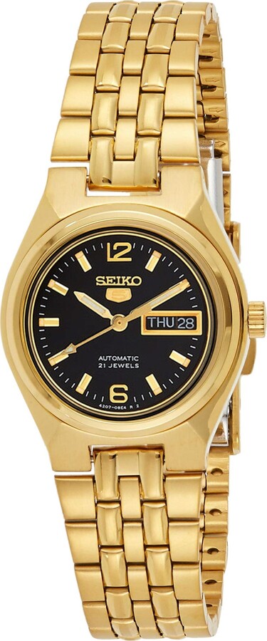 Women's Seiko 5 Black Dial Watch