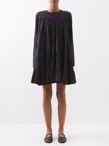 Thumbnail for your product : Merlette New York Soliman Banded Cotton-lawn Mini Dress - Black