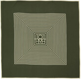 Thumbnail for your product : Totême Green Silk Centered Monogram Scarf