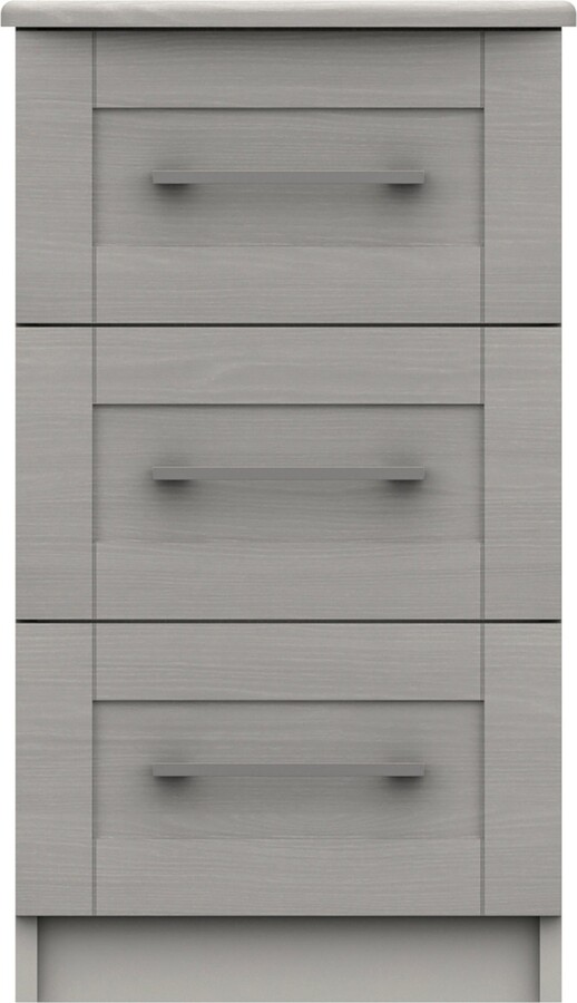 Dunelm Ethan 3 Drawer Bedside Table Grey ShopStyle Chests