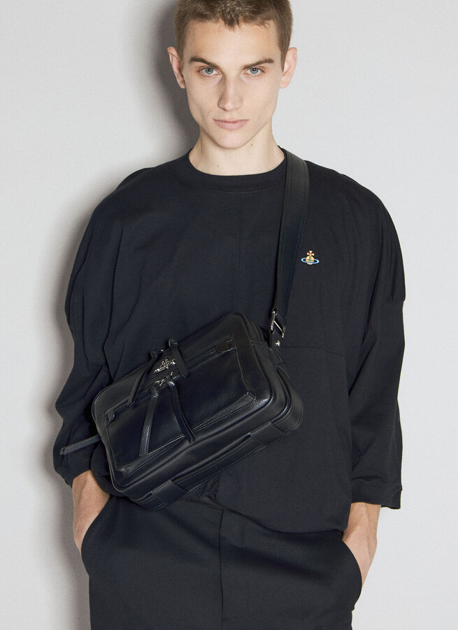 Mens Vivienne Westwood black Recycled Nylon Cross-Body Bag