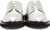 Thumbnail for your product : Woman by Common Projects Silver Leather Cadet Derbys