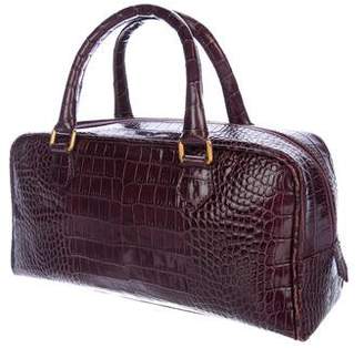 Etro Embossed Leather Handle Bag