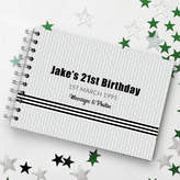 Thumbnail for your product : Amanda Hancocks Personalised 21st Birthday Monochrome Guest Book